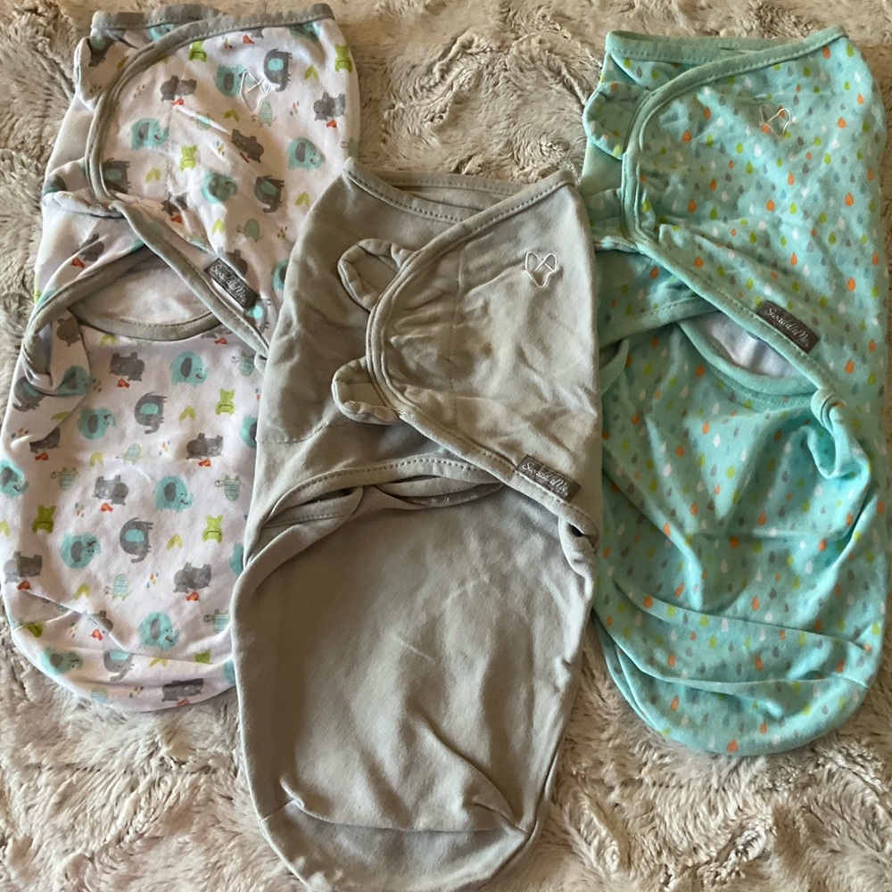 Adjustable Swaddle Blanket Infant Baby Wrap 3 Pieces